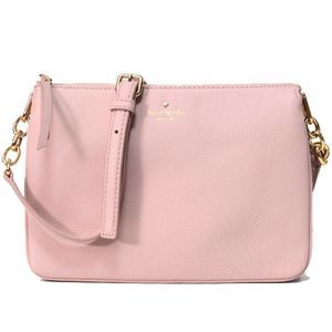 Kate Spade Diagonal Leather Pink Shoulder Bag